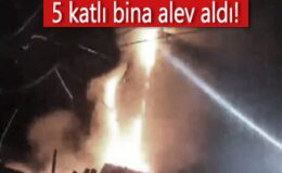 Fatih’te 5 katlı binanın çatısı alev alev yandı
