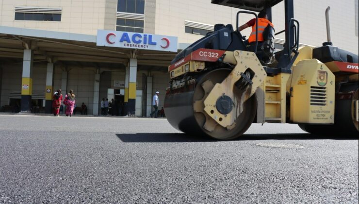 Hastane yolunda asfalt çalışması tamamlandı.