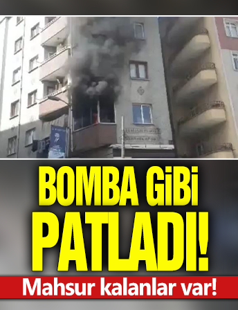 İstanbul Güngören'de kombi patlaması: Mahsur kalanlar var!