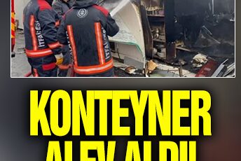 Konteyner alev aldı! Malatya’da yangın