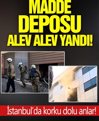 Madde deposu yandı! İstanbul’da korku dolu anlar