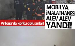 Mobilya imalathanesi alev aldı! Ankara’da korku dolu anlar