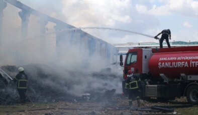 Şanlıurfa’da bir tekstil fabrikasında çıkan yangın söndürüldü
