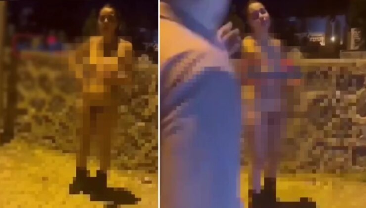 Şanlıurfa’da genç bir kadın sokak ortasında çırılçıplak görüntülendi