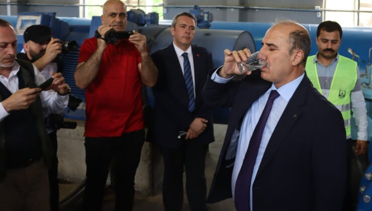 Şuski Genel Müdürü İzol, tesisten şehre verilen sudan içti